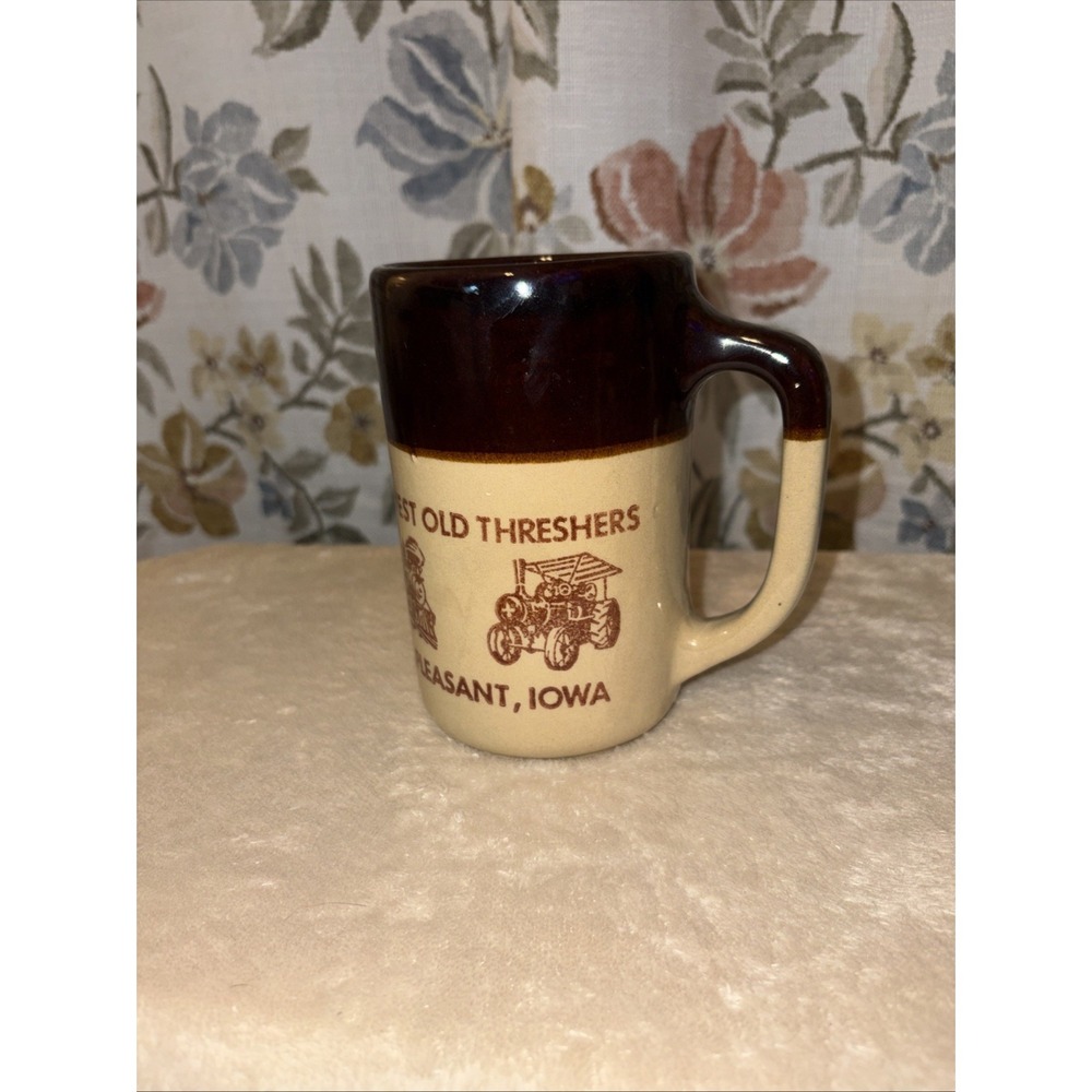 Old Threshers Reunion Mt. Pleasant Iowa Stoneware Mug Large 6"